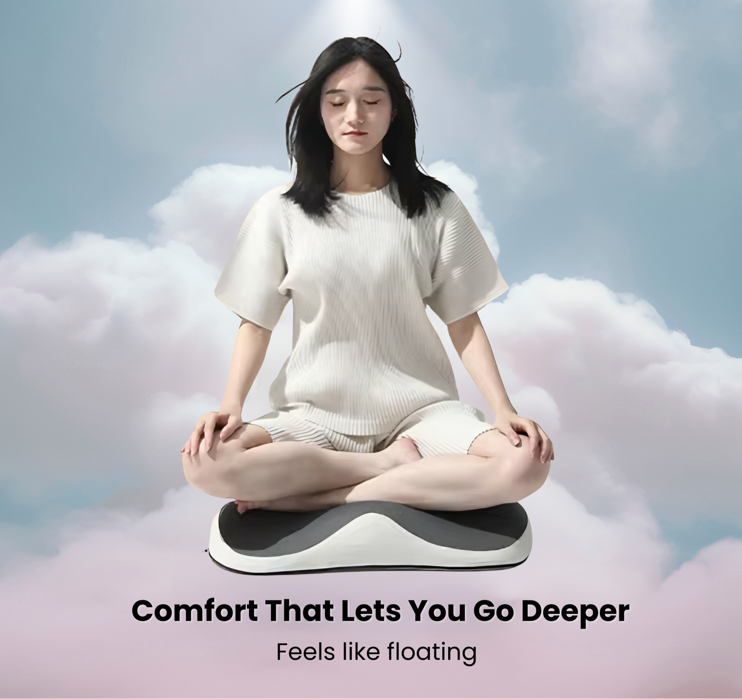 Ergonomic Meditation Cushion for Pain-Free Sitting, Deeper Practice & Comfort