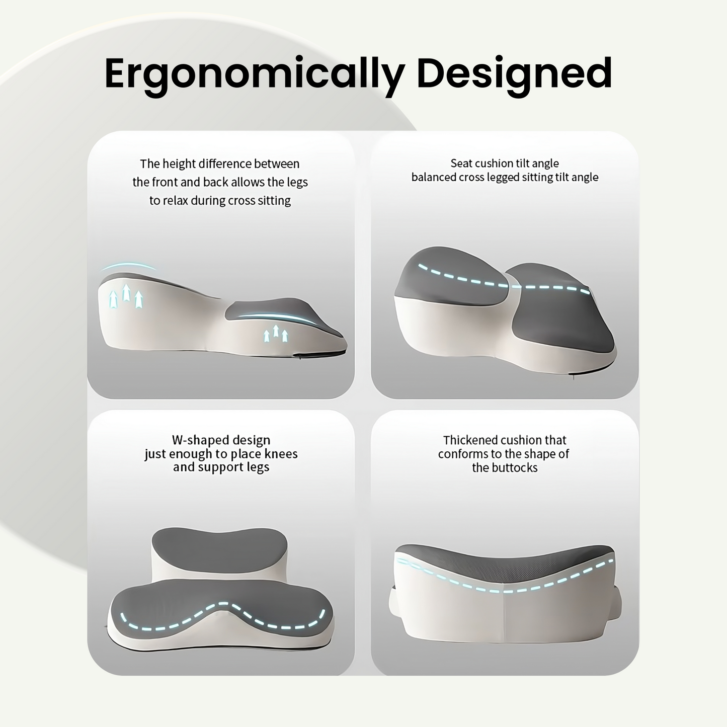 Ergonomic Meditation Cushion for Pain-Free Sitting, Deeper Practice & Comfort