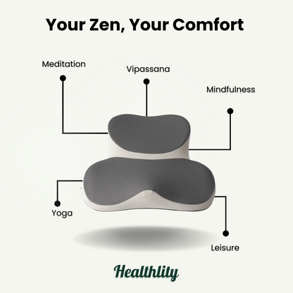 Ergonomic Meditation Cushion for Pain-Free Sitting, Deeper Practice & Comfort